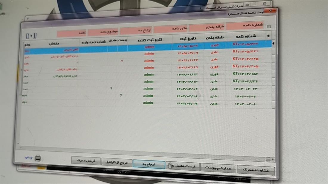 قبل از بازنویسی: فهرست نامهها و مکاتبات