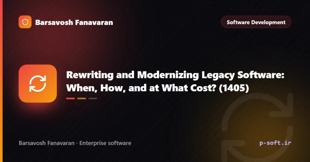 Rewriting and Modernizing Legacy Software: When, How, and at What Cost? (1405)