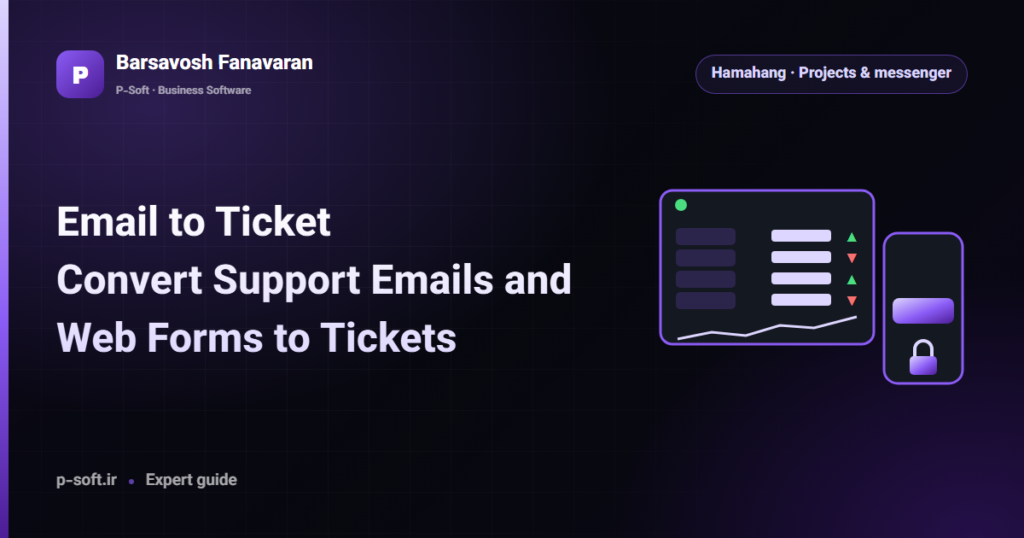 Email to Ticket: Convert Support Emails and Web Forms to Tickets — Barsavosh Fanavaran guide