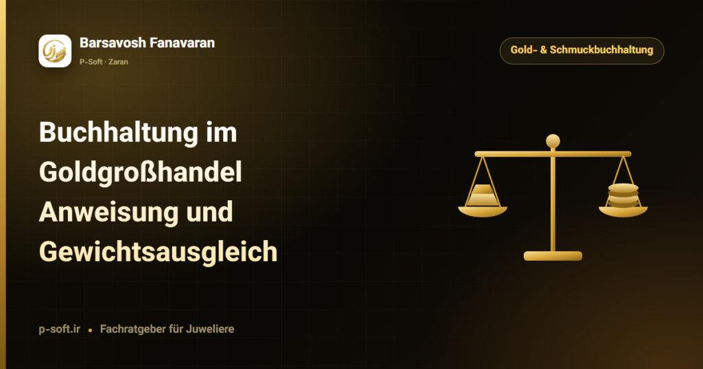 Buchhaltung im Goldgroßhandel: Anweisung und Gewichtsausgleich — Ratgeber von Barsavosh Fanavaran