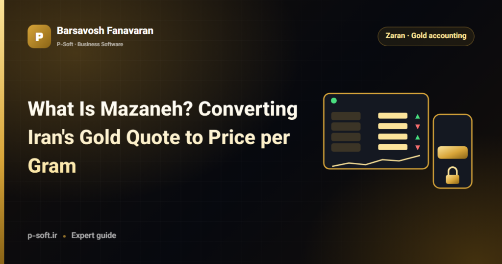 What Is Mazaneh? Converting Iran's Gold Quote to Price per Gram — Barsavosh Fanavaran guide