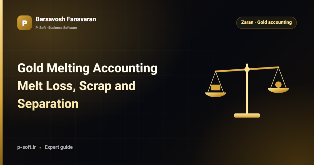 Gold Melting Accounting: Melt Loss, Scrap and Separation — Barsavosh Fanavaran guide