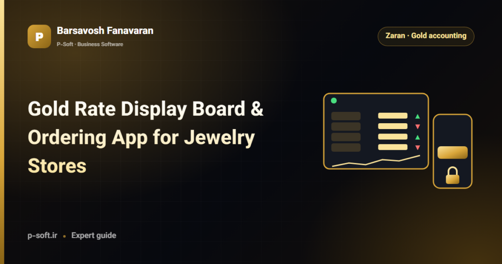 Gold Rate Display Board & Ordering App for Jewelry Stores