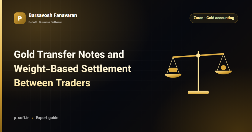 Gold Transfer Notes and Weight-Based Settlement Between Traders — Barsavosh Fanavaran guide
