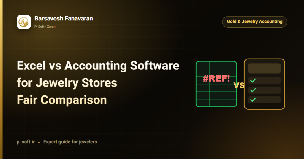 Excel vs Accounting Software for Jewelry Stores: Fair Comparison — Barsavosh Fanavaran guide