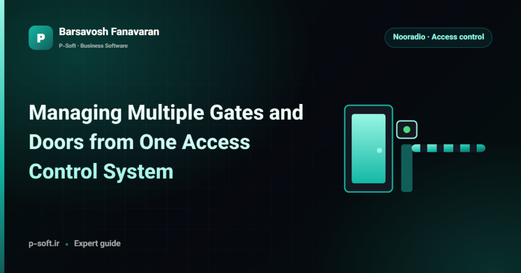 Managing Multiple Gates and Doors from One Access Control System — Barsavosh Fanavaran guide
